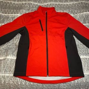 Clique Women's Softshell Jacket hoodless red black. Sz M